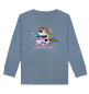 Mobile Preview: TDS LINE - UNISEX - KIDS - SWEATSHIRT - UNICORN - FRONT ONLY - Farbe: MID HEATHER BLUE
