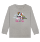 Preview: TDS LINE - UNISEX - KIDS - SWEATSHIRT - UNICORN - FRONT ONLY - Farbe: HEATHER GREY