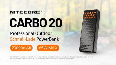 NITECORE  POWERBANK CARBO20 - 20000MAH - BLAU