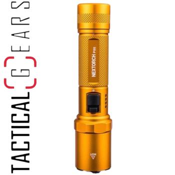 NEXTORCH P80B 2100 LUMEN EINSATZ LED TASCHENLAMPE, USB-C AKKULADEFUNKTION, GLASBRECHER AUS NANO KERAMIK - ORANGE