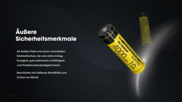 NITECORE 18650 4000mAh LI-LON AKKU NL1840HP