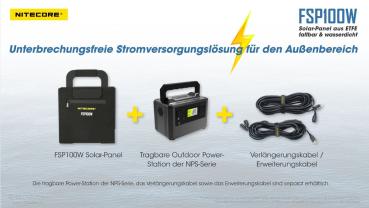 NITECORE FSP100W 100W IPX5 SOLARPANEL
