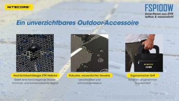 NITECORE FSP100W 100W IPX5 SOLARPANEL