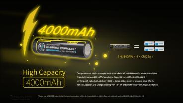  NITECORE 18650 4000MAH ALLWETERFÄHIGER LI-LON AKKU - NL1840AW