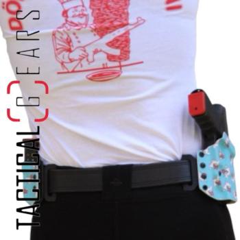 BLACK TRIDENT® DOUBLE MAG CARRIER 9MM/.40 S&W RECHTSHÄNDIG DEADPOOL ON UNICORN