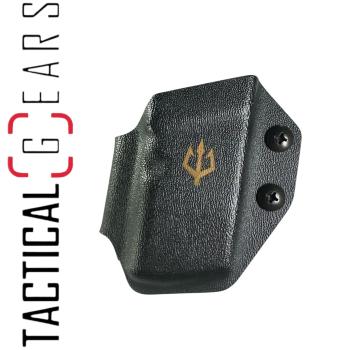 BLACK TRIDENT® SINGLE MAG CARRIER OWB 9MM/.40 S&W RECHTSHÄNDIG MIT LOW PROFILE MOLLE MOUNT SCHWARZ