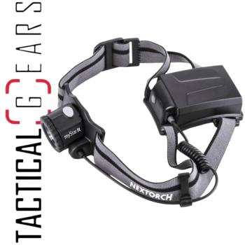 NEXTORCH MYSTAR R LED KOPFLAMPE 760 LUMEN FOKUSSIERBAR MIT 3.000mAh AKKU UND ADAPTER FÜR AA-BATTERIEN IN SCHWARZ