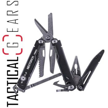 NEXTORCH PIONEER MT20BK "BLACK EDITION" - MULTITOOL 14in1 WERKZEUG & SCHNEIDER FÜR KUNSTOFF-HANDFESSELN