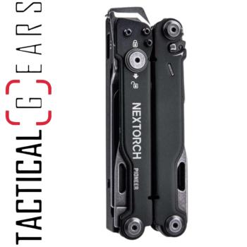NEXTORCH PIONEER MT20BK "BLACK EDITION" - MULTITOOL 14in1 WERKZEUG & SCHNEIDER FÜR KUNSTOFF-HANDFESSELN