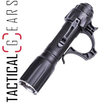 NEXTORCH TA30D 2200 LUMEN NEXT GENERATION TACTICAL LED FLASHLIGHT MIT LOCK-FUNKTION IM HECKSCHALTER, KOPF MIT NANO- KERAMIK GLASBRECHER und STROBOSKOPFUNKTION + FR-1 FÜHRUNGSRING