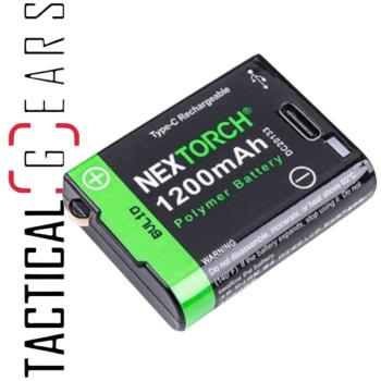 NEXTORCH eSTAR ULTRALEICHTE, WIEDERAUFLADBARE LED-KOPFLAMPE MIT 1300 LUMEN, MEHREREN LICHTQUELLEN UND 2 AKKUS - SCHWARZ