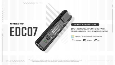 NITECORE EDC07 1500 LUMEN MCT SCHWARZ