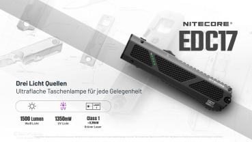 NITECORE EDC17 1500 LUMEN MIT UV UND LASER