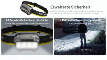 NITECORE HA23 UHE 600 LUMEN BLAU