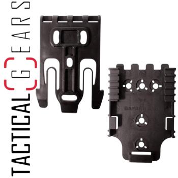 SAFARILAND QLS KIT 1 (1 x Gabel, 1 x Aufnahmeplatte) SCHWARZ