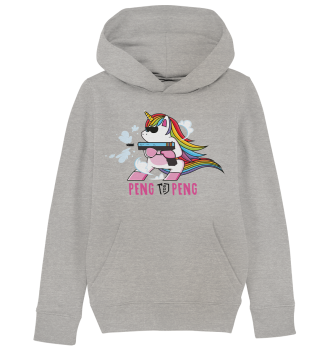 TDS KIDS - UNISEX - HOODIE - UNICORN - FRONT ONLY - Farbe: HEATHER GREY