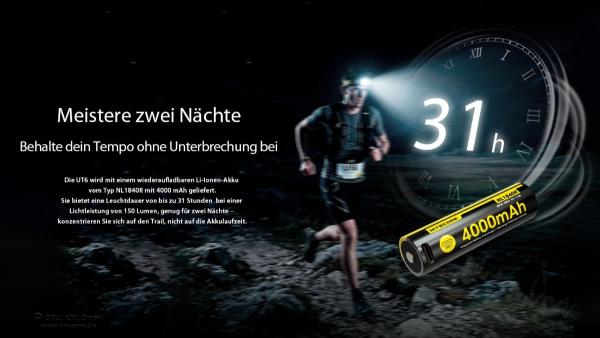 NITECORE UT6 STIRNLAMPE 1600 LUMEN - NL1840R - PURPLE