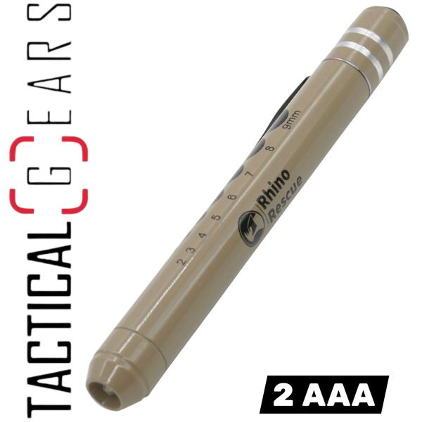 RHINO RESCUE REUSABLE LED PENLIGHT DIAGNOSTIKLEUCHTE COYOTE