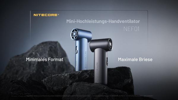 NITECORE NEF01 HANDVENTILATOR - GRAU