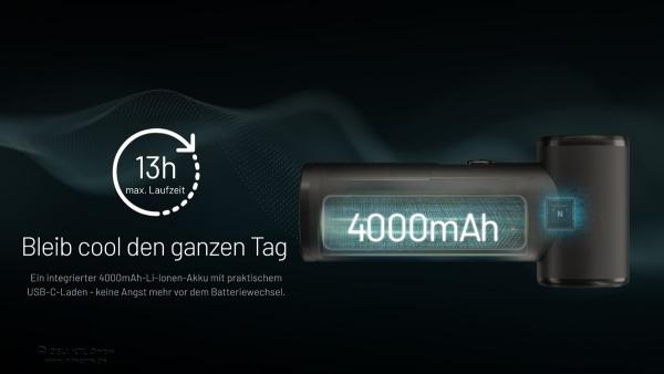 NITECORE NEF01 HANDVENTILATOR - GRAU