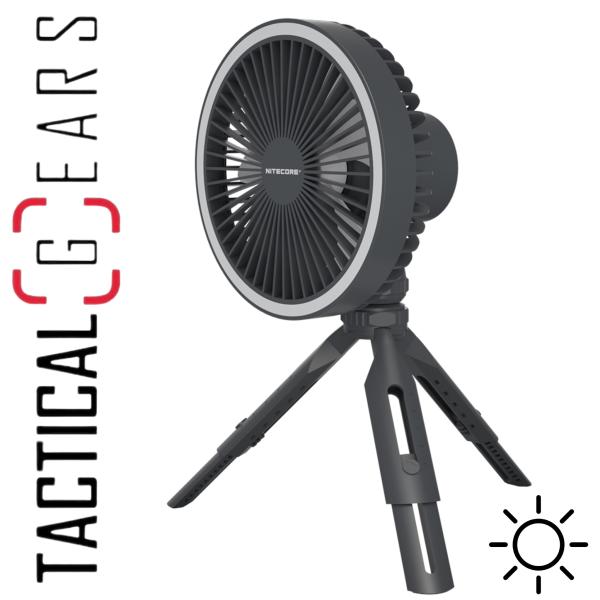 NITECORE NEF10 VENTILATOR MIT LICHT UND POWERBANK - GRAU