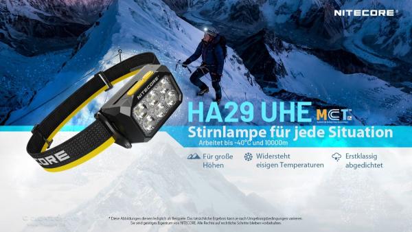 NITECORE HA29 UHE 1200 LUMEN - KÄLTEBESTÄNDIG