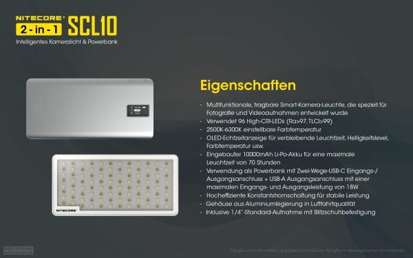 NITECORE KAMERA LICHT INKL. 10000mAh POWERBANK