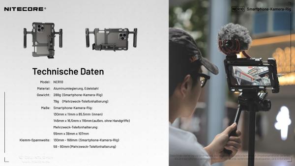 NITECORE NCR10 - KAMERA RIG FÜR SMARTPHONES