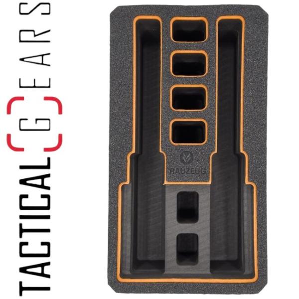 RAUZEUG MODULAR 2-PISTOL INSERT - SCHWARZ/ORANGE