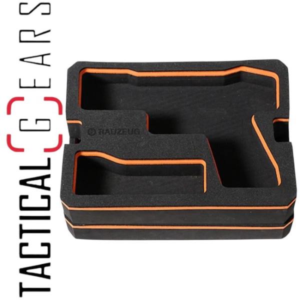 RAUZEUG MODULARE PISTOLENEINLAGE RC300 - SCHWARZ/ORANGE