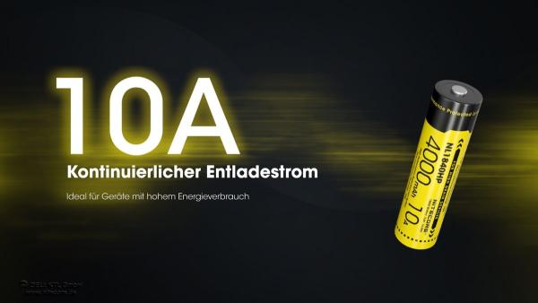 NITECORE 18650 4000mAh LI-LON AKKU NL1840HP