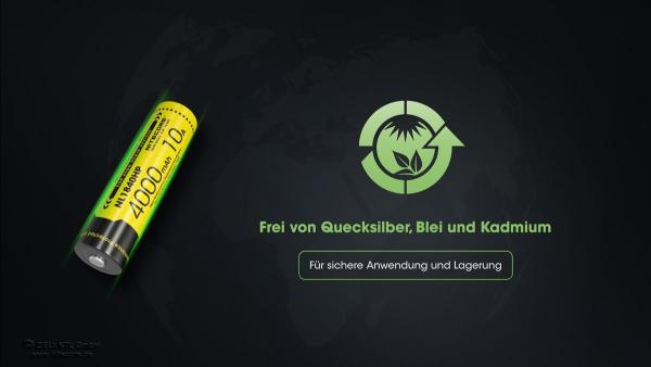 NITECORE 18650 4000mAh LI-LON AKKU NL1840HP