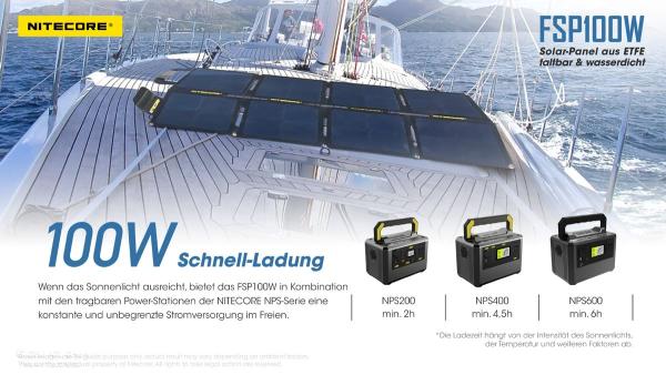 NITECORE FSP100W 100W IPX5 SOLARPANEL