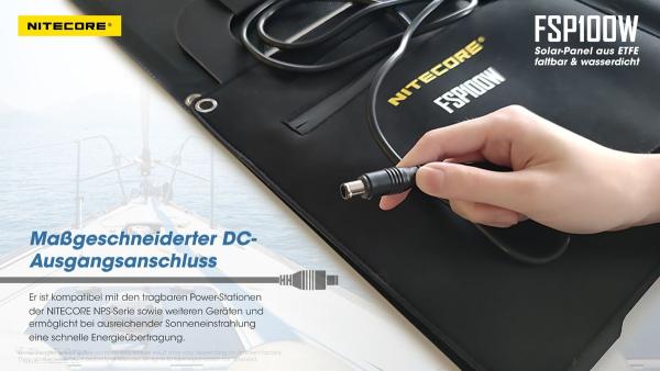 NITECORE FSP100W 100W IPX5 SOLARPANEL