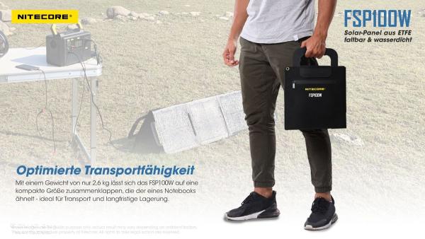 NITECORE FSP100W 100W IPX5 SOLARPANEL
