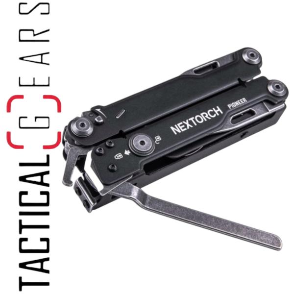 NEXTORCH PIONEER MT20BK "BLACK EDITION" - MULTITOOL 14in1 WERKZEUG & SCHNEIDER FÜR KUNSTOFF-HANDFESSELN