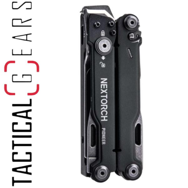 NEXTORCH PIONEER MT20BK "BLACK EDITION" - MULTITOOL 14in1 WERKZEUG & SCHNEIDER FÜR KUNSTOFF-HANDFESSELN