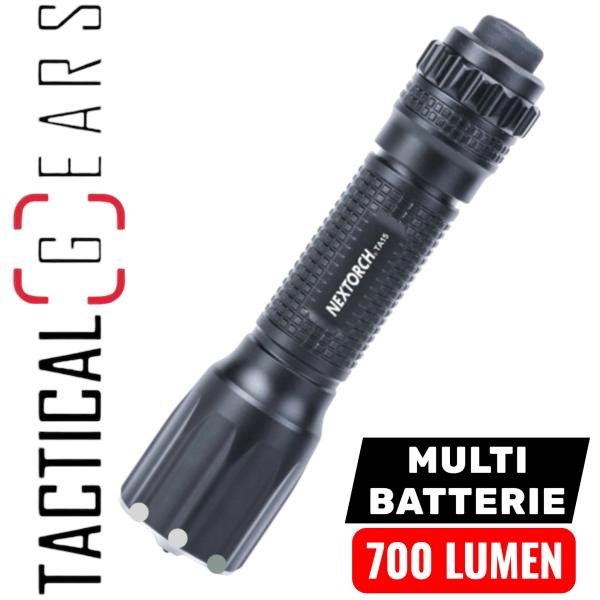 NEXTORCH TA15 V. 2.0 700 LUMEN LED BACKUP TASCHENLAMPE MIT NANO- KERAMIK GLASBRECHER UND STROBOSKOPFUNKTION