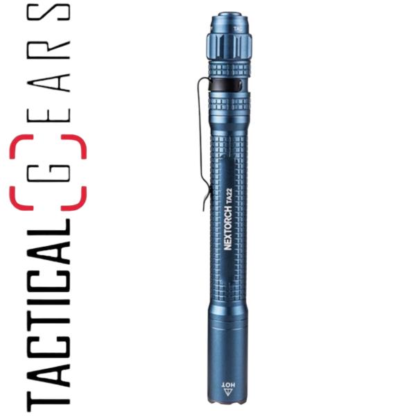 NEXTORCH TA22 "BLAU" 850 LUMEN SLIM LINE TACTICAL LED STIFTTASCHENLAMPE MIT NANO- KERAMIK GLASBRECHER UND STROBOSKOPFUNKTION