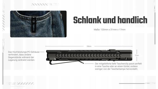 NITECORE EDC07 1500 LUMEN MCT SCHWARZ