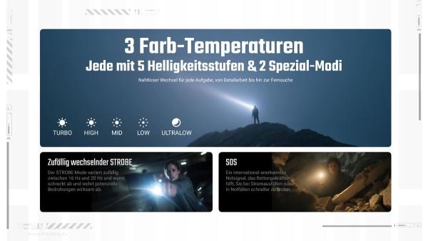 NITECORE EDC07 1500 LUMEN MCT SCHWARZ