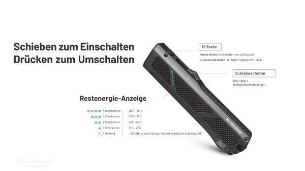 NITECORE EDC17 1500 LUMEN MIT UV UND LASER