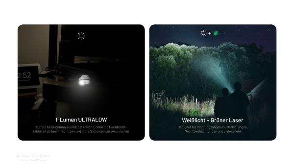 NITECORE EDC17 1500 LUMEN MIT UV UND LASER