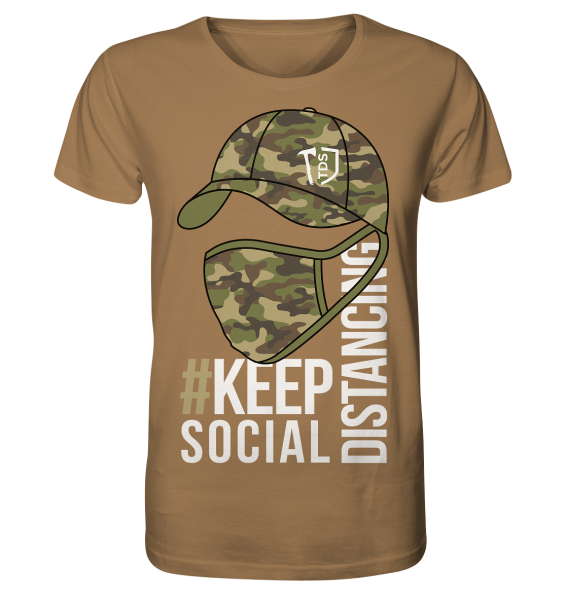 TDS LINE - MEN´S - T-SHIRT - KEEP SOCIAL DISTANCING - FRONT ONLY - Farbe: CAMEL