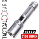 NEXTORCH P80B 2100 LUMEN EINSATZ LED TASCHENLAMPE, USB-C AKKULADEFUNKTION, GLASBRECHER AUS NANO KERAMIK - SILBER