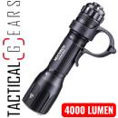 NEXTORCH TA30D MAX 4000 LUMEN TAKTISCHE LED TASCHENLAMPE MIT NANO- KERAMIK GLASBRECHER, STROBOSKOPFUMKTION INKL. FR-3 FÜHRUNGSHILFE
