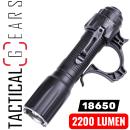NEXTORCH TA30D 2200 LUMEN NEXT GENERATION TACTICAL LED FLASHLIGHT MIT LOCK-FUNKTION IM HECKSCHALTER, KOPF MIT NANO- KERAMIK GLASBRECHER und STROBOSKOPFUNKTION + FR-1 FÜHRUNGSRING
