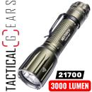 NEXTORCH TA30C MAX (CG) CARBON GREEN 3000 LUMEN TAKTISCHE LED TASCHENLAMPE MIT NANO- KERAMIK GLASBRECHER UND STROBOSKOPFUMKTION