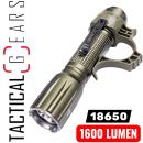 NEXTORCH TA30CG K.I.S.S. 1600 LUMEN TACTICAL LED TASCHENLAMPE GRÜN MIT NANO- KERAMIK GLASBRECHER, STROBOSKOPFUNKTION INKL. GLEICHFARBIGER FR-1 FÜHRUNGSHILFE