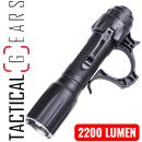 NEXTORCH TA30D 2200 LUMEN NEXT GENERATION TACTICAL LED FLASHLIGHT MIT LOCK-FUNKTION IM HECKSCHALTER, KOPF MIT NANO- KERAMIK GLASBRECHER und STROBOSKOPFUNKTION + FR-1 FÜHRUNGSRING